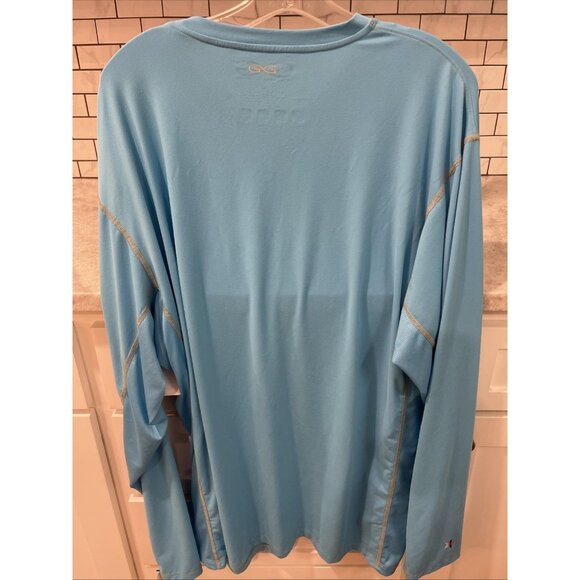 New GameGuard Outdoors Shirt Mens 3XL Blue LS Vented Performance Tee Fishing - Picture 4 of 10